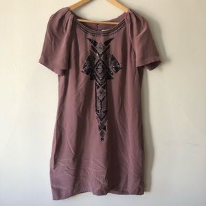 Trina Turk pleated sleeve sequin design dress